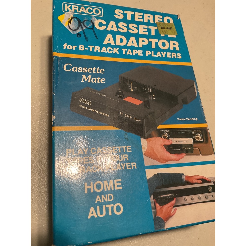 Vintage Kraco Stereo Cassette Adaptor for 8-Track Tape Players KCA-9 Home Auto